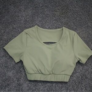 Olive Green Women's Athletic Top